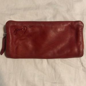 Junior Drake red leather wallet